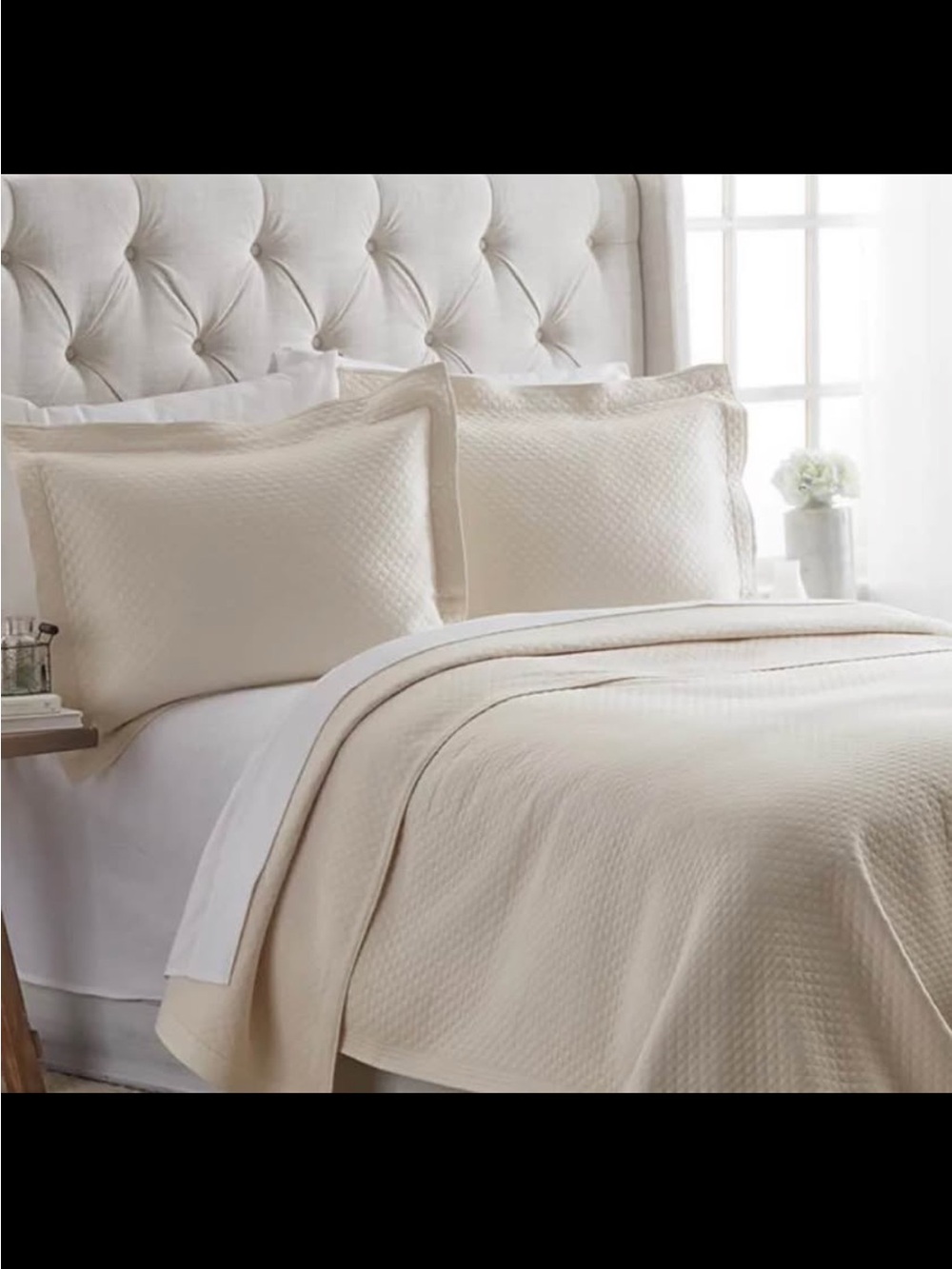Modern southern home full/queen Diamante Coverlet Set - white & beige available
